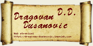 Dragovan Dušanović vizit kartica